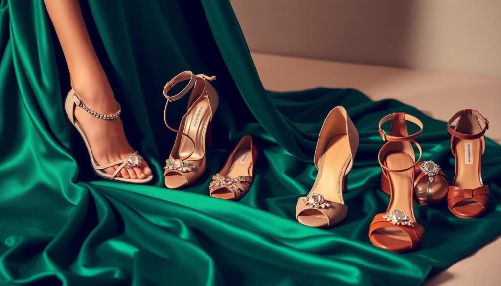 Formal Shoe Styles for Green Gowns