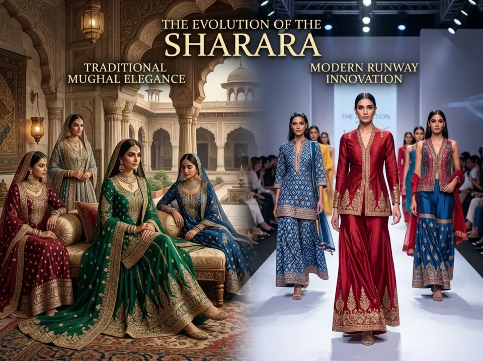 From Mughal Courts to the Runway: The Evolution of the Sharara Dress