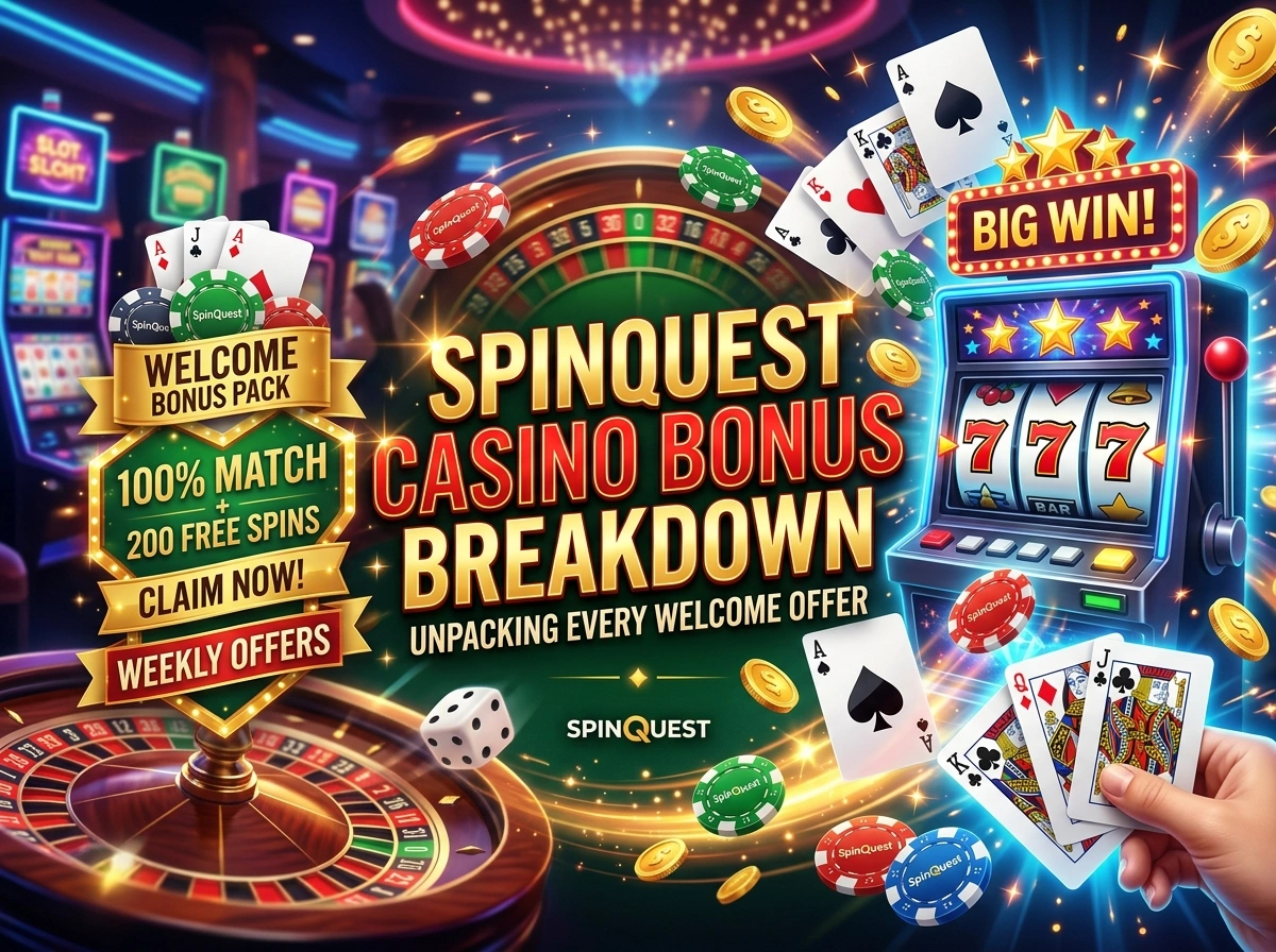 SpinQuest Casino Bonus Breakdown: Unpacking Every Welcome Offer